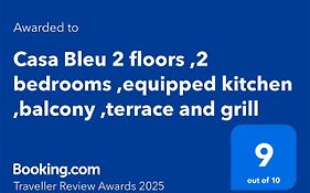 Casa Bleu 2 Floors ,2 Bedrooms ,Equipped Kitchen ,Balcony ,Terrace And Grill